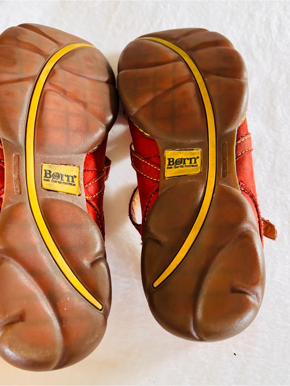Red Suede Leather Born Mary Janes - Picture 7 of 7